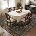 thumbnail image 2 of VUNATE Vintage Botanical Floral Printed Area Rug 8'x10' Soft Washable Non Slip Low Pile Rug for Living Room Bedroom Dining Room Home Decor Indoor Carpet with Blossom Design Green, 2 of 7