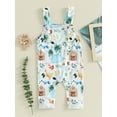 thumbnail image 3 of Musuos Infant Baby Spring Overalls 6 12 18 24Months Cartoon Animal Print Sleeveless Square Neck Romper Cute Jumpsuit for Boys Girls, 3 of 10