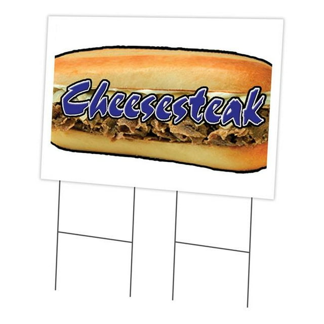 SignMission Cheesestake C-2436-DS- 24 x 36 Po Cheesestake Yard Signe et Pieu