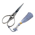 thumbnail image 3 of Chinese Household Scissors Mini Tearoom Ceremony Handmade Exquisite Portable gray tassel, 3 of 9