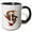 Black/White, variant on 3drose, Yin Yang Koi Carp Fish White Illustration Cut Out, 11oz Two-tone Yellow Mug