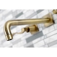 thumbnail image 4 of Kingston Brass KS6023DFL NuWave Two-Handle Wall Mount Roman Tub Faucet, Antique Brass, 4 of 7