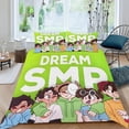 thumbnail image 2 of Dream SMP Conjunto de sábanas temático, trío de piezas, cómodo y amigable con la piel, diseño único, regalo de decoración para el hogar para familiares, amigos y fans, 90 cm * 190 cm, 2 of 6