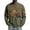 18#Army Green, variant on Halloween Pumpkin Graphic Long Sleeve Shirt for Men Crewneck Halloween Printed Top Vintage Halloween Town Casual Tee Purple 2XL