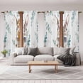 thumbnail image 6 of Easter Bunny Kitchen Curtain for Berdoom Living Room Cafe 72 Inch Length, Green Eucalyptus Leaves Spring Flowers Country Tiers Curtains Light Filtering Drapes Window Treatment 2 Panels 52"Wx72"L, 6 of 8