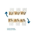 thumbnail image 6 of Calhoun Collection Three-Light Vintage Brass Clear Glass Farmhouse Bath Vanity Light, 6 of 8