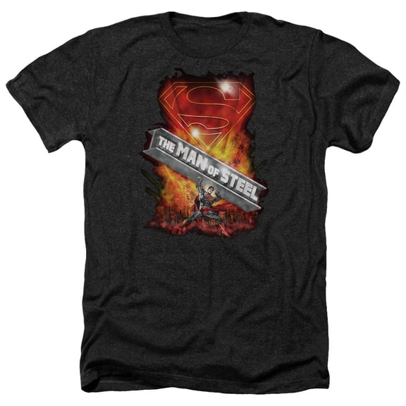 Superman - Steel Girder - Heather Short Sleeve Shirt - Medium