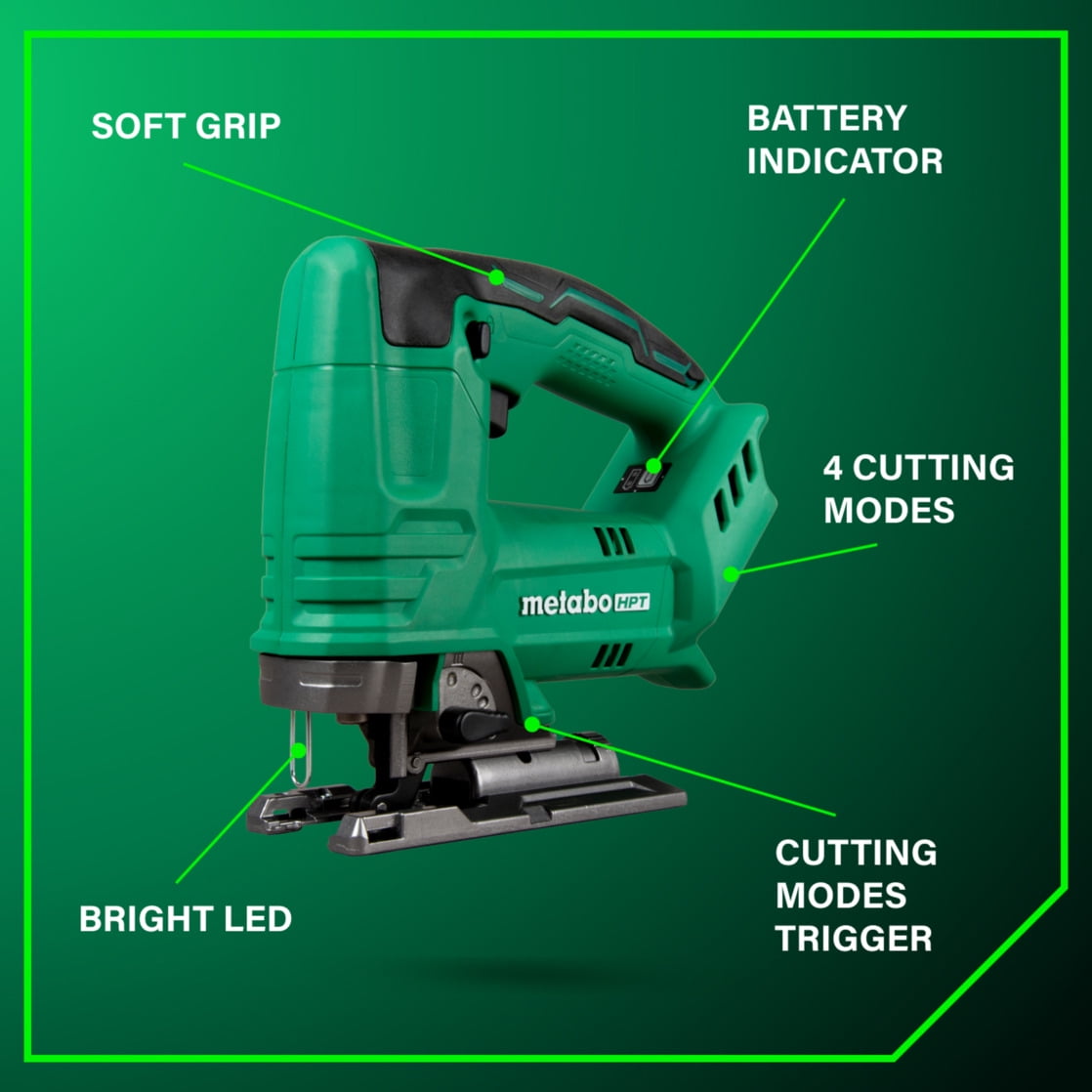 Metabo HPT 18V Cordless Jig Saw Tool Only, CJ18DAQ4