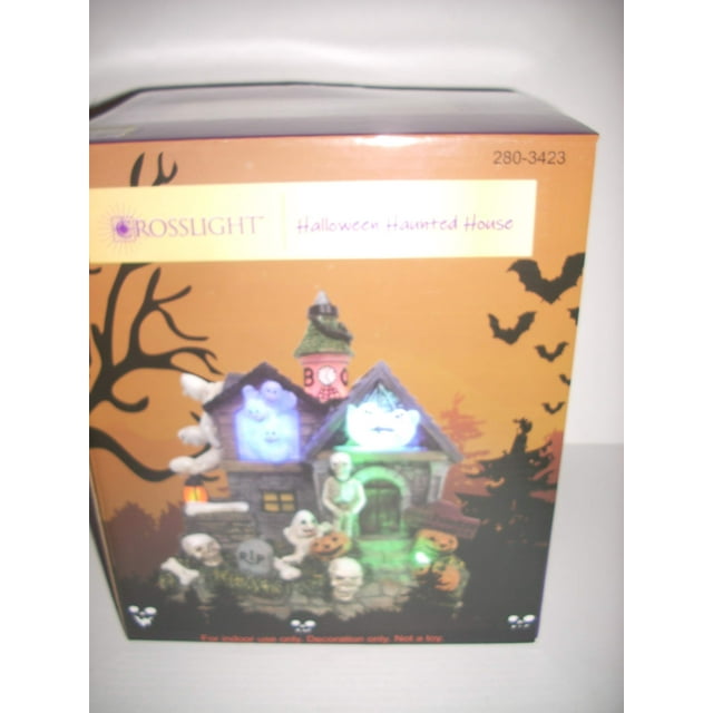 Forevergifts Maison Hantée d'Halloween Lumineuse Croisée