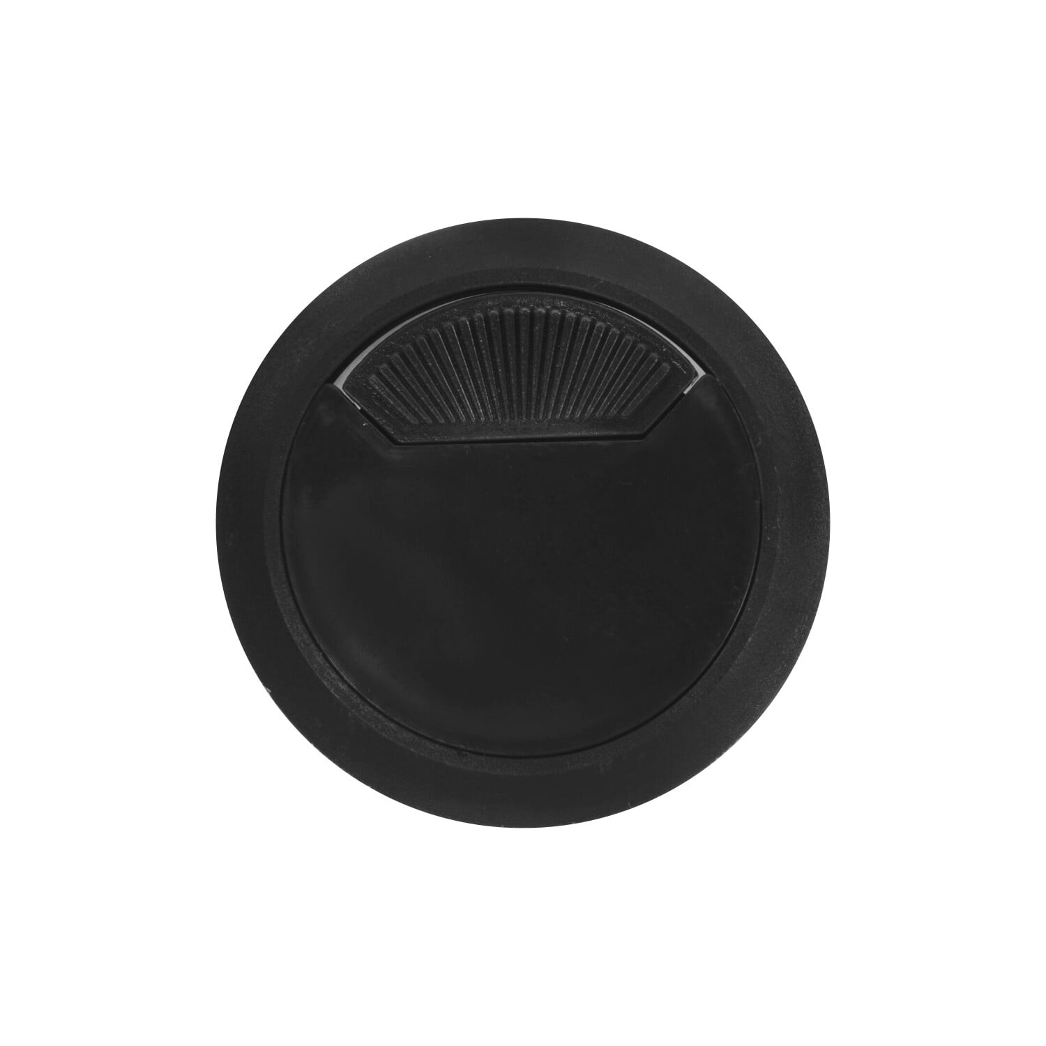 25x (60MM) 2-3/8" Round Black Computer Desk Table Wire Cable Hole Cover Grommet