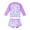 swimwear 238#Purple, variant on WAYUTE Girls Swimsuit Cute Long Sleeve Split Rash Guard and Shorts Swimwear for Kids Adorable Swimming Outfit Summer Beach