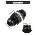 thumbnail image 3 of Unique Bargains Car Male 10AN Bulkhead Fuel Cell Fitting Adapter Replacement Straight Aluminum Black, 3 of 7