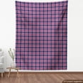 thumbnail image 4 of Ambesonne Buffalo Check Fabric by the Yard Upholstery, Minimalist Lines Plot, 10 Yards, Indigo and Dark Pink, 4 of 5