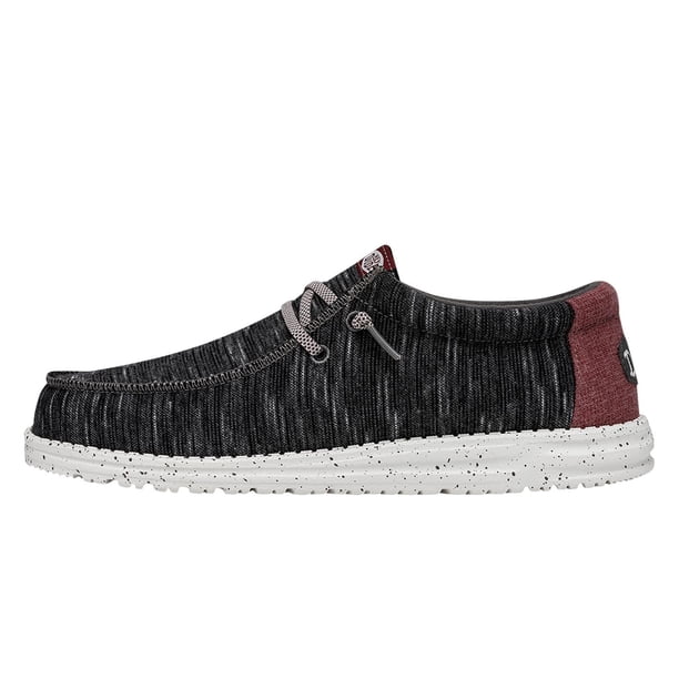 Mocasines Slip-On HEYDUDE Wally Jersey Negro para Hombre Talla 8