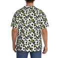 thumbnail image 5 of Xecao offers the Soccer and Football for Men's Casual Short-sleeved Shirt, a button-up collared shirt with a pocket, perfect for beach vacations and yacht travel in the X-Large size., 5 of 7
