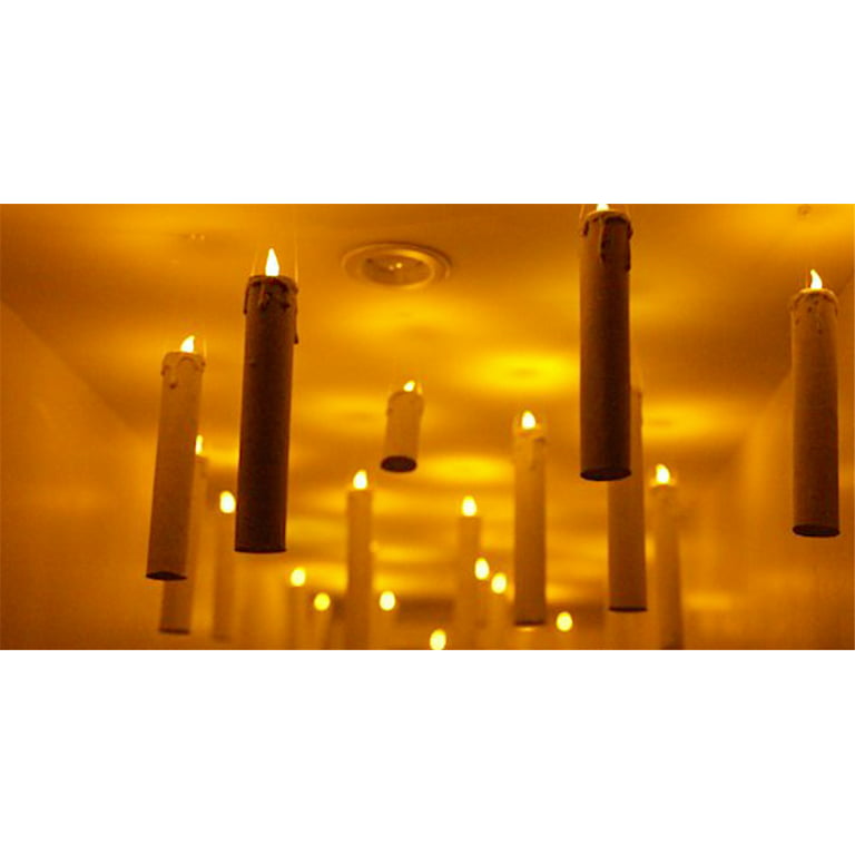 Flying Flares Less Led Cone Candles, Hanging Floating Candle With Wand  Remote And String, Warm White Light, Battery Operated Window Candle With  Wand, For Halloween Christmas Decoration - Temu