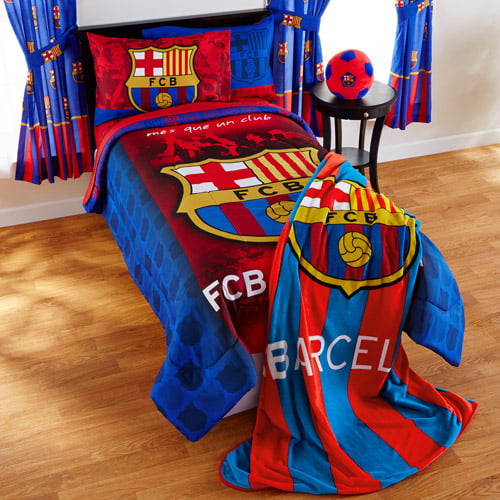 Barcelona Fcb Soccer Twin Full, Soccer Bedding Twin