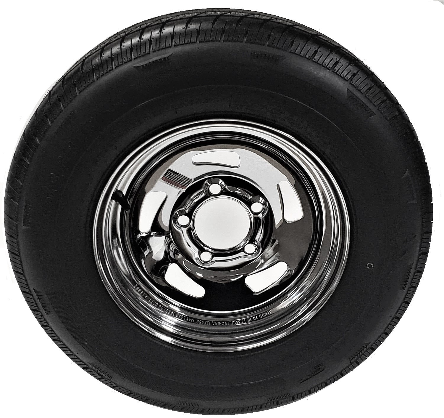 2-Pack Radial Trailer Tire On Rim ST205//75R14 Load D Galvanized Spoke 5 on 4.5