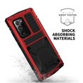 thumbnail image 5 of Dteck Full Protective Shockproof Case For Samsung Galaxy Note 20 Ultra (6.9 inches),Hybrid Rubber Metal Kickstand Tempered Glass Screen Protector Note 20 Ultra 5G Hard Cover,Red, 5 of 7