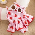 thumbnail image 3 of Lullu Girls Strawberry Print Ruffle One-Piece Swimsuit Cute UPF 50+ Bathing Suit, 3 of 7