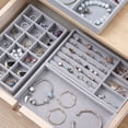 thumbnail image 2 of Caja de terciopelo para almacenamiento de joyas, organizador de maquillaje, anillo, pendientes, collar, caja de acabado de joyería, organizador de maquillaje, 2 of 4