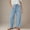 Light Blue, variant on Black**Friday Sale Chaoheng Sweatpants Women Women's Solid Color Wide Leg Cropped Pants,Elastic Waist Pull-On Ankle Trousers with Pockets