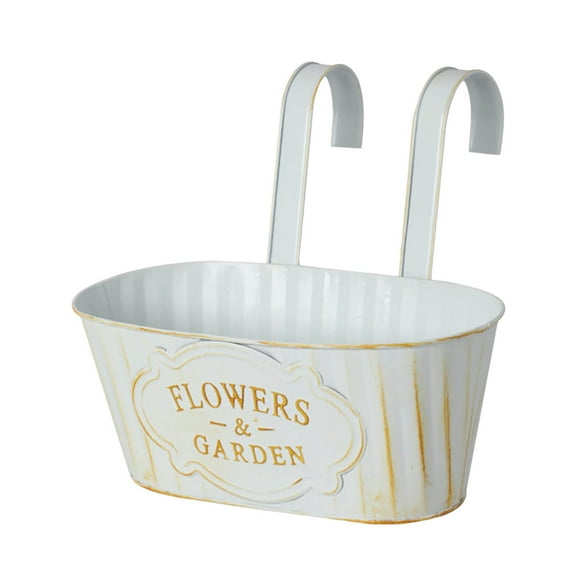 Privacy Fence Pot Hanging Flower Pots Gardening Supplies Metal Hanging Planter Pot Outdoor Window Flowers Holder With Detachable