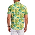 thumbnail image 4 of QHRMKOG Mens Hawaiian Shirts Short Sleeve Loose Fit Print Beach Shirt Breathable Tropical Holiday Button Down Hawaiian Shirts Summer Trendy Top Green 4XL, 4 of 6