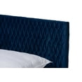thumbnail image 6 of Baxton Studio Frida Glam and Luxe Royal Blue Velvet Fabric Upholstered Full Size Bed, 6 of 7