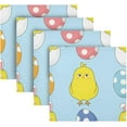thumbnail image 5 of Coolnut Happy Easter Day Eggs Cloth Napkins Set of 6,Reusable Washable Polyester Dinner Table Napkins for Family,Kitchen,Dining,Party Decor, 5 of 7
