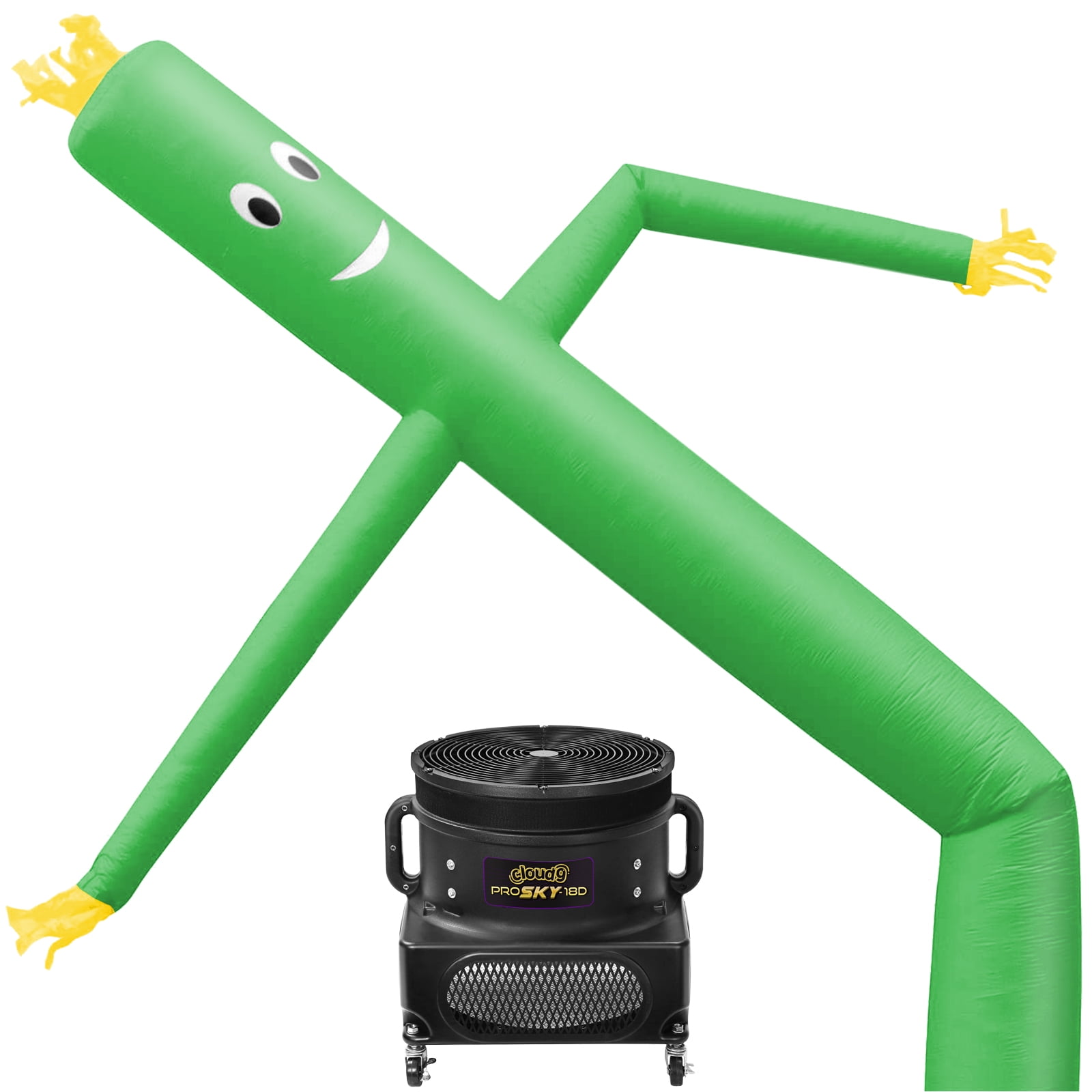 Cloud 9 Inflatable Wacky Waving Tube Man with Blower, Green 20 ft
