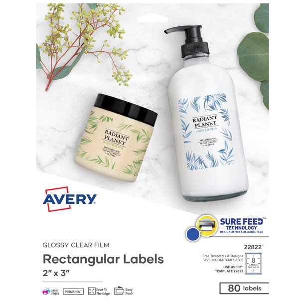 Avery Printable Rectangle Labels, 2