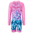 thumbnail image 6 of Usaibhir Girls One Piece Swimsuits Rash Guard for Girl Long Sleeve Bathing Suits with Front Zipper Sun Protection Swimwear 4-10 Years, 6 of 8