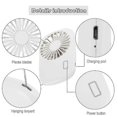thumbnail image 5 of 2025 New Handheld Fan Mini Fan Powerful Small Portable Fan Speed Adjustable USB Rechargeable Cooling White, 5 of 5
