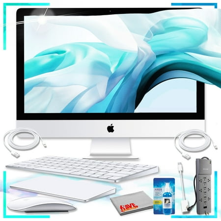 Apple 27-inch iMac with Retina 5K display: 3.7GHz 6-core 9th-generation Intel Core i5, 2TB (2019) with Magic Trackpad 2, 12-Outlets Surge Protector, USB-C to USB Adapter Ultimate Navigation