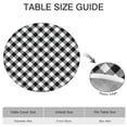 thumbnail image 6 of Black White Checkerboard Checkered Pattern Round Fitted Tablecloth with Elastic Edge,Dining Table Cover Waterproof,Outdoor Round Tablecloth for Camping,Dining,Indoor and Outdoor, 6 of 7