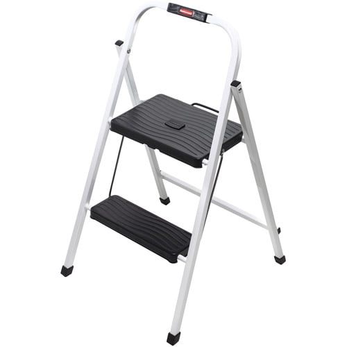 Rubbermaid Folding 2-Step Lightweight Steel Frame Stool with Hand Grip ...