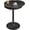 Black, variant on Adjustable Height Bar Table, Round Pub Table with Storage, Synthetic Leather, Mid-Century Modern, Ash Brown & Caramel Brown