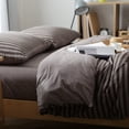 thumbnail image 2 of Namzi Bed Sheets Set, Bedding Sheets Pillowcases Kit, Twin Bed Set, Hotel Bedding, Home Decor(Dark Brown), 2 of 4