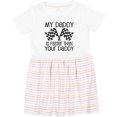 thumbnail image 3 of Inktastic Racing My Daddy is Faster Girls Toddler Dress, 3 of 5