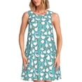 thumbnail image 1 of Disketp Cartoon Funny Goose para Vestido sin Mangas para Mujeres, Vestidos de Verano para Mujeres, Casual y Holgado para la Playa, 1 of 7