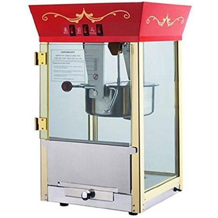 

Trademark 83-DT5628 8 oz Antique Style Popcorn Popper Machine Black & Red