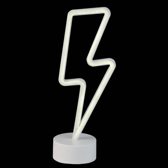 Neon Lightning Bolt Lamp Light - Bold LED Lightning Night Light for Modern Decor