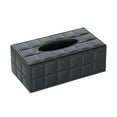 thumbnail image 2 of Blueek Elegant Leather Tissue Box Holder - Magnetic Bottom, Waterproof & Oil-Proof, Home Office Car Tissue Box Cover Decorative Container(Black), 2 of 6