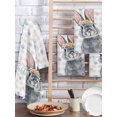 thumbnail image 2 of Happy Easter Kitchen Dish Towels for Drying Dishes Set of 2, Spring Rabbits Polka Dots Gray Plaid Waffle Weave Microfiber Hand Tea Bathroom Towels Quick Dry & Absorbent Towel 15.7x23.6, 2 of 7