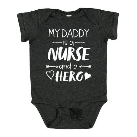 

Inktastic My Daddy is a Nurse and a Hero Gift Baby Boy or Baby Girl Bodysuit
