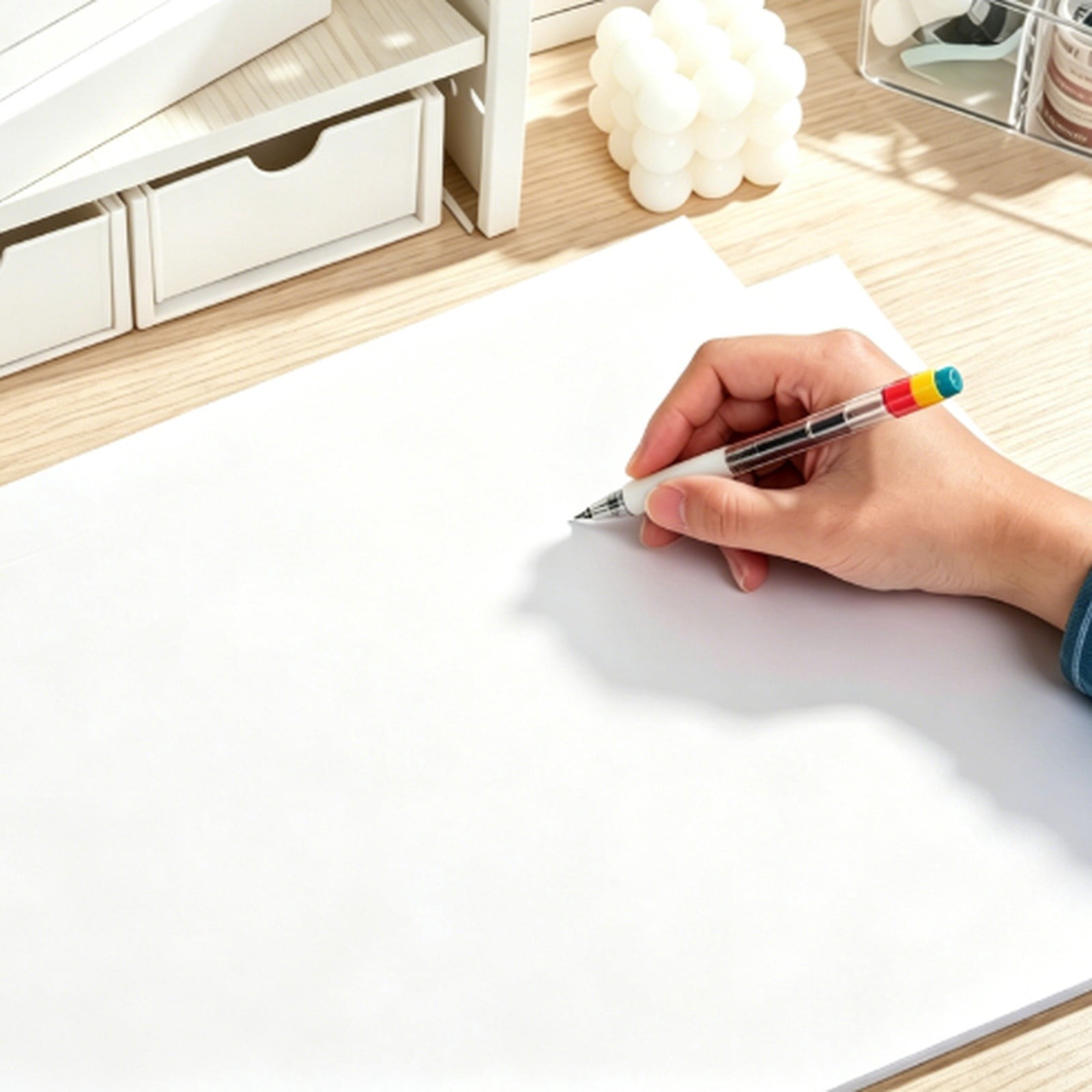 1 Pc White Note Pads, Blank Writing Paper Notebook, Large Legal Notepads, Writing Note Pads for Office, Notes Supplies, 16.5x11.7 inch