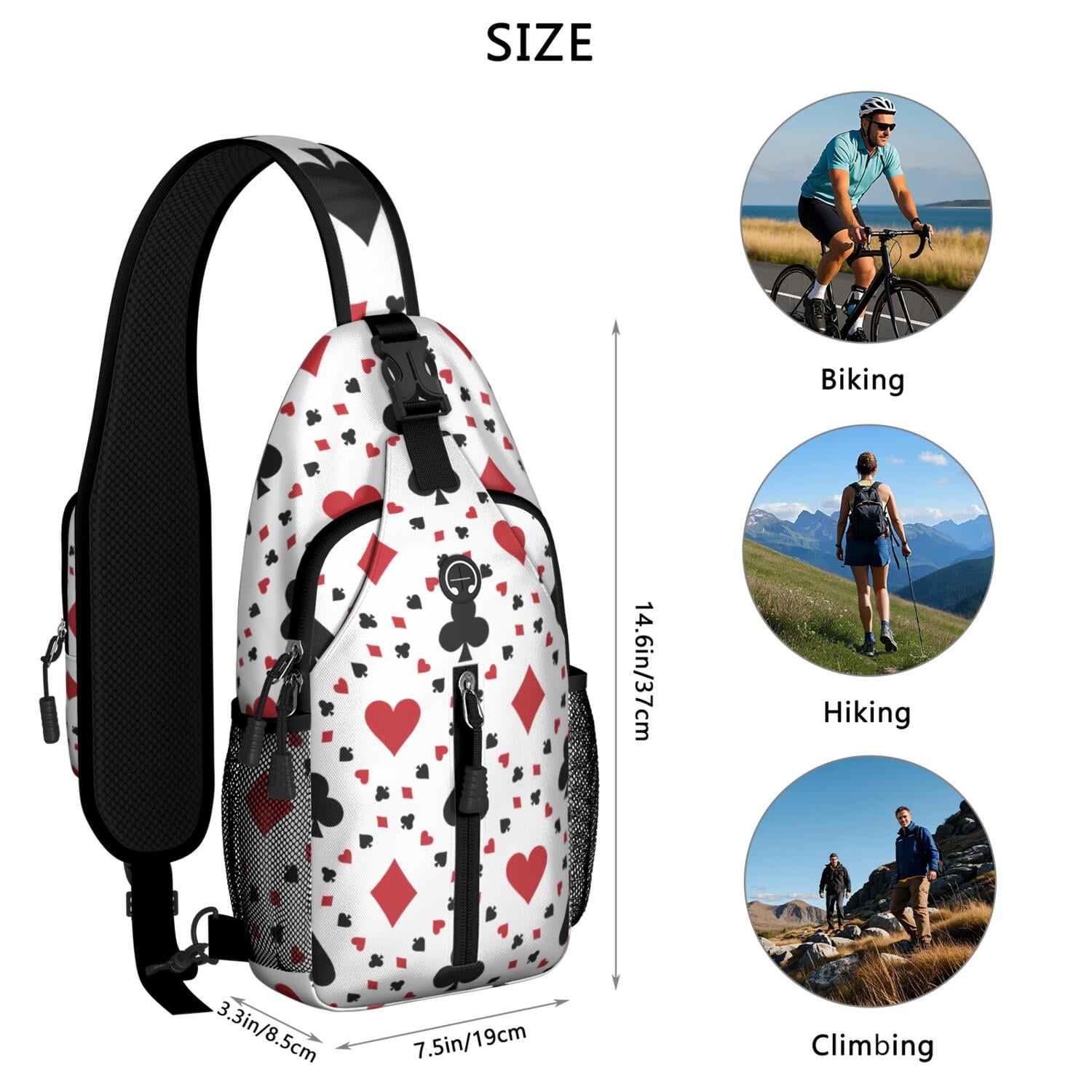 Athlete’s Team Sling Backpack for Softball and Football Lovers – Durable Crossbody Bag Featuring Breathable Padding, Anti-Theft Pocket, Mesh Side Pockets, Adjustable Strap, Ideal for Trai