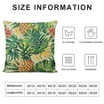 thumbnail image 5 of Fenyluxe  Pineapple Decorative Throw Pillow Cover Case,Tropical Palm Leaves and Flowers Outdoor Pillow Cases Square Cushion Covers for Sofa Couch Bed Gold Green 24x24in, 5 of 5