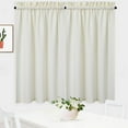 thumbnail image 2 of Tzou Kitchen Tier Curtains for Living Room Waterproof Window Curtains for Bathroom Waffle Weave Texture Ivory White 30"x45"x2, 2 of 7